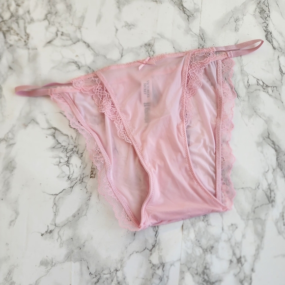 Victoria's Secret Lace Pink Corset Top and Bikini Panty | Thong Panty M - Picture 7 of 13